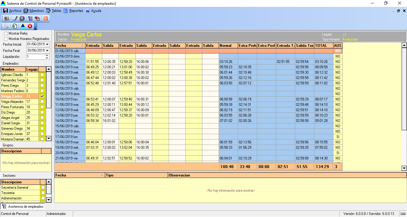 Employee Attendance Control
